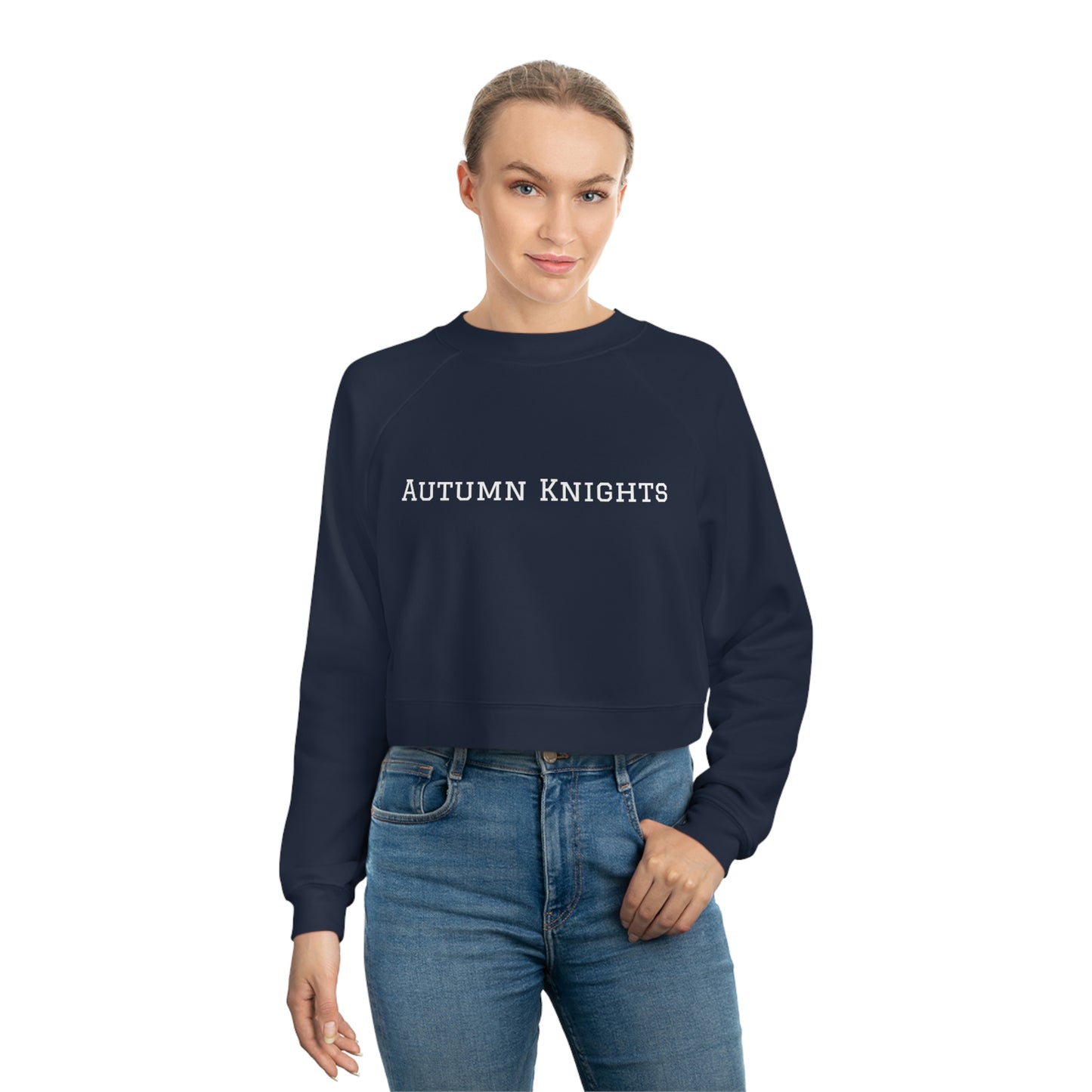 Autumn Knights - Women's Cropped Fleece Pullover(Dark)
