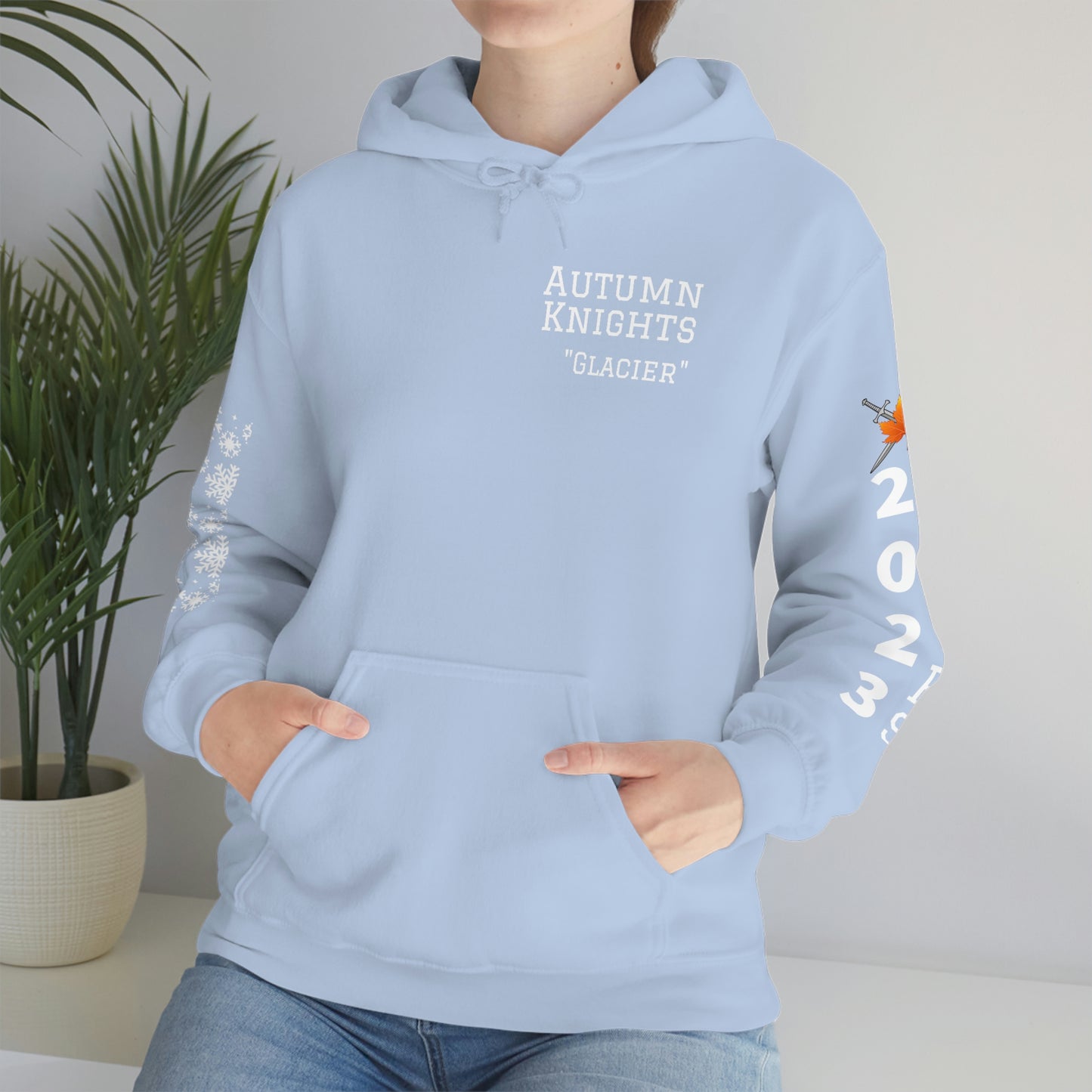 Autumn Knights - (2023 Series) Heavy Blended Hooded Sweatshirt "Glacier"